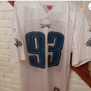Reebok NFL Philadelphia Eagles White Jersey #93 Jevon Kearse Size Men’s M